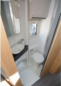 The Adria Matrix Axess 600 SL low-profile motorhome washroom