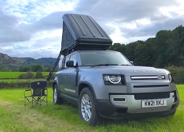 Land Rover Defender and tent