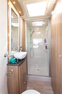 It has a large shower with plenty of floor space