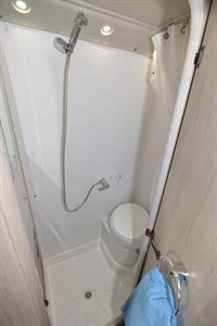 The shower in the Auto-Trail Adventure 65 campervan
