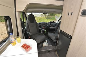 A view of the cab in the Auto-Trail Expedition