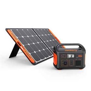 Jackery Solar Generator Explorer 500 with SolarSaga 100W solar panel (image courtesy Jackery)