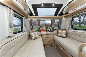 The £500 optional extra roof light enhances the look of the lounge