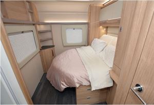 The cosy bedroom in the Tracker RB