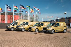 The Ford Transit in gold