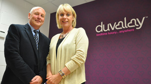 Liz and Alan from Duvalay launch the new Duvalite range