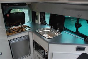 L-shaped end kitchen in the Ford Terrier LWB