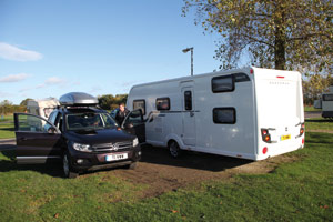 Coachman's Vision 580/5 caravan on-site