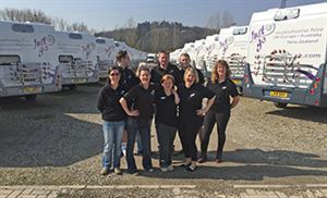Just Go team and 100 new motorhomes