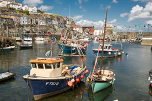 Mevagissey harbour is just two miles away
