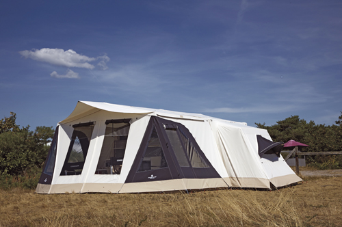 An pitched tent