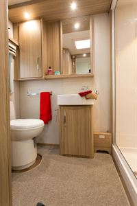 The Coachman Vision 630's 'grooming department is brilliantly designed